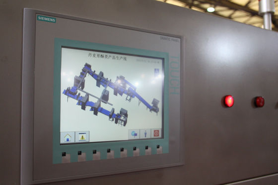 購入 別の形のペストリー プロダクトのために利用できるSiemens PLCのこね粉のラミネータ機械ビデオ オンライン製造
