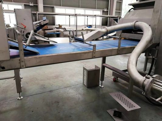 購入 詰物が付いている専門のデンマークのペストリー装置、機械に2500のKg/Hrを作るピザ オンライン製造