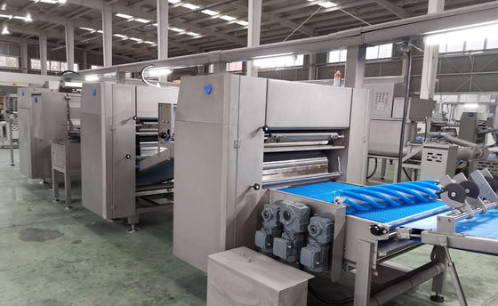 購入 1500kg 完全自動ペストリー生産ライン（シーメンスPLC搭載、工業用ペストリー製造用） オンライン製造